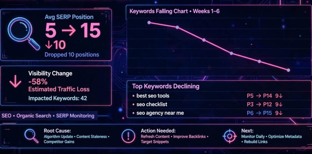 website traffic dropping due to Google algorithm changes